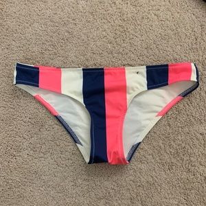 Solid and striped bikini